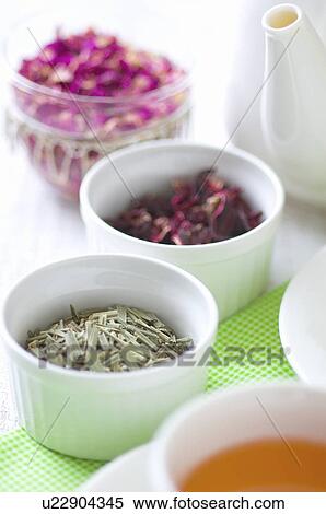 Stock Photography - Rose hips and lemon grass for herbal tea. Fotosearch