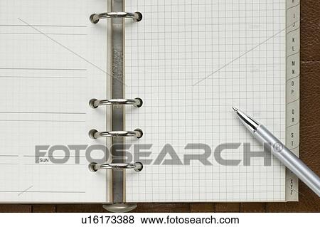 Stock Photo - Schedule Book and Ballpoint Pen. Fotosearch