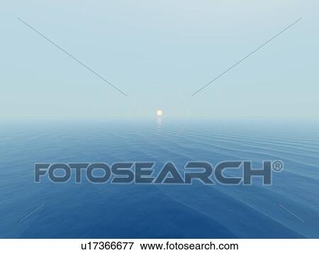 Sea with sun View Large Photo Image Stock Photo - Sea with sun. Fotosearch