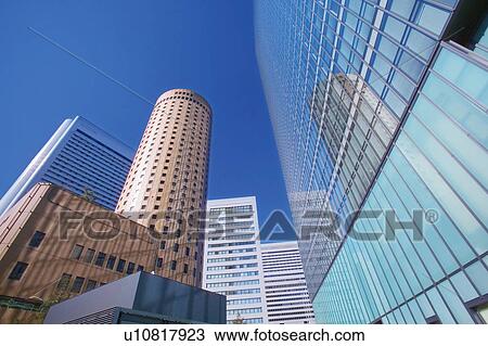Stock Image - Skyscrapers. Umeda, Osaka Prefecture, Japan. Fotosearch