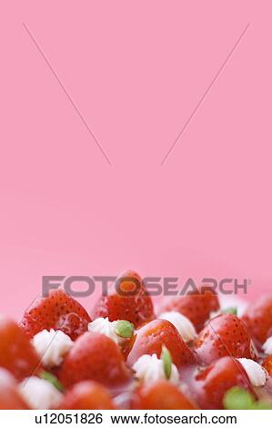 Strawberry tart, close up, red background, copy space View Large Photo Image Stock Photograph - Strawberry tart, close up, red background, copy space. Fotosearch