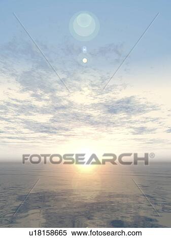 Stock Photography - Sun at horizon. Fotosearch