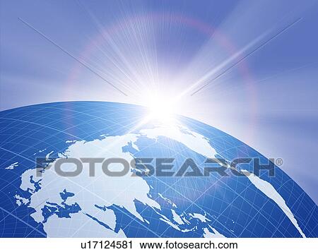 Sunlight behind the earth, computer graphic View Large Photo Image Stock Image - Sunlight behind the earth, computer graphic. Fotosearch