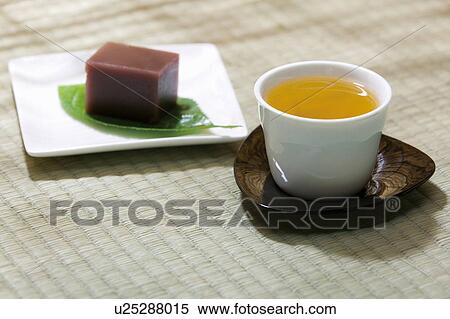 Sweet bean paste and tea View Large Photo Image Stock Photography - Sweet bean paste and tea. Fotosearch
