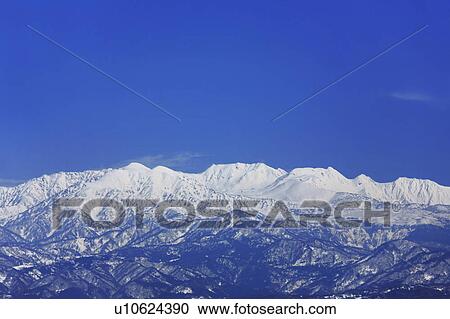 Stock Image - Tateyama from Toyama Airport. Fotosearch