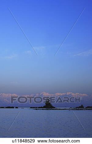 Stock Photo - Tateyama Mountains from Amaharashi. Fotosearch