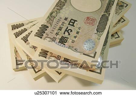 Stock Image - Ten Thousand Yen Notes. Fotosearch
