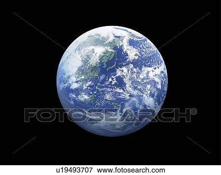 The earth, computer graphic, black background View Large Photo Image Stock Photo - The earth, computer graphic, black background. Fotosearch