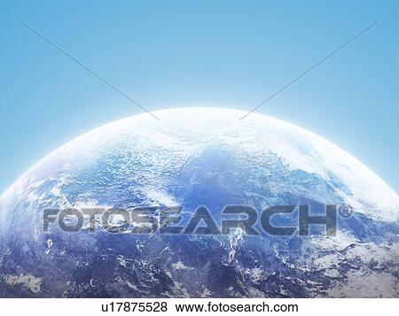 The earth, computer graphic, blue background View Large Photo Image Stock Photo - The earth, computer graphic, blue background. Fotosearch