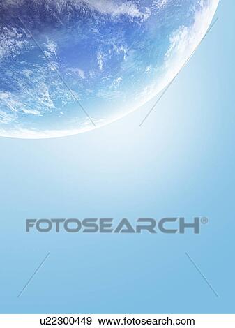 The earth, computer graphic, blue background, copy space View Large Photo Image Stock Photo - The earth, computer graphic, blue background, copy space. Fotosearch