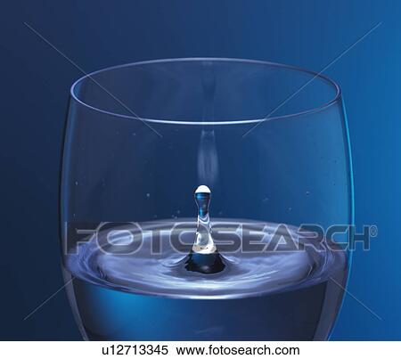 Stock Photography - The square of the water made into the glass. Fotosearch