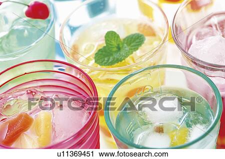 Stock Image - Variety of juices. Fotosearch