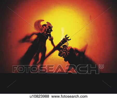 Stock Photo - Wayang Kulit shadow puppets. Fotosearch
