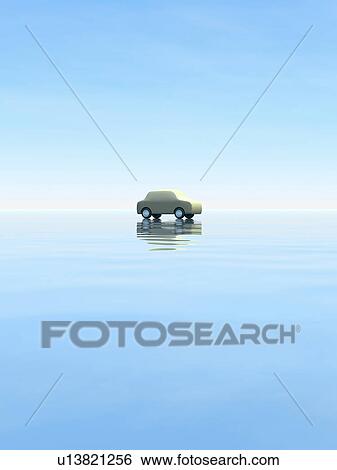 Wooden toy car on water View Large Photo Image Stock Photograph - Wooden toy car on water. Fotosearch