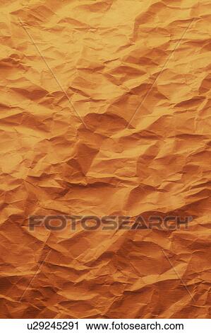 Stock Image - Wrinkled Brown Paper. Fotosearch