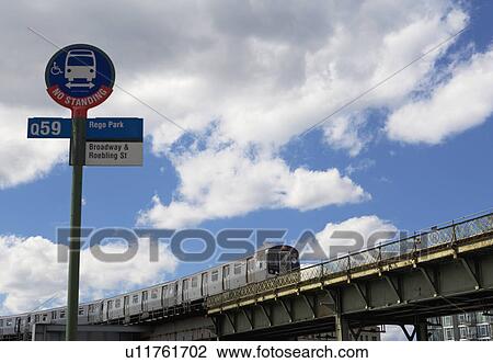 Stock Image - Above ground subway. Fotosearch