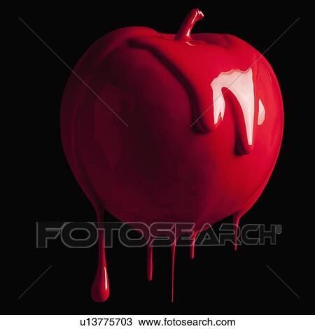 Apple dripping with color View Large Photo Image Stock Image - Apple dripping with color. Fotosearch