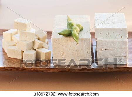 Stock Image - Assorted tofu. Fotosearch