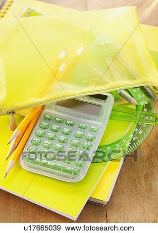 Stock Photo - Back to school supplies. Fotosearch