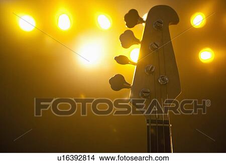 Picture - Base guitar headstock. Fotosearch