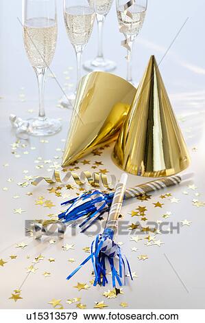 Birthday party items View Large Photo Image Stock Photo - Birthday party items. Fotosearch