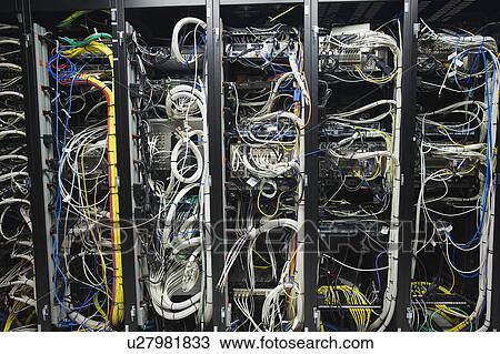 Stock Image - Data center equipment. Fotosearch