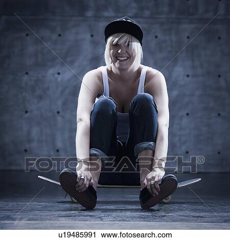 Female skateboarder View Large Photo Image Stock Image - Female skateboarder. Fotosearch