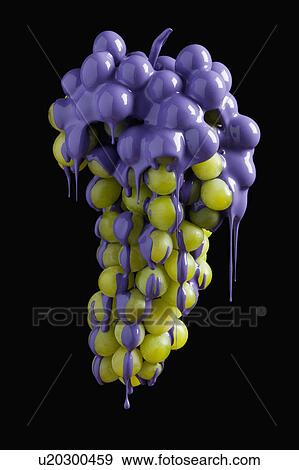 Stock Photo - Grapes dripping with color. Fotosearch