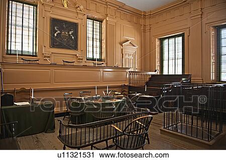 Stock Image - Independence Hall Court Room. Fotosearch