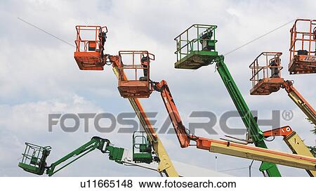 Stock Photo - Industrial lifting platforms. Fotosearch
