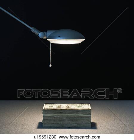 Stock Image - Light on money. Fotosearch
