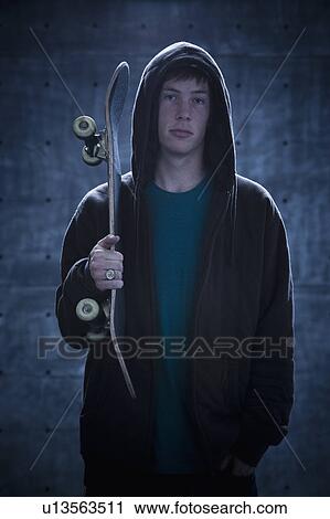 Stock Image - Male Skateboarder. Fotosearch