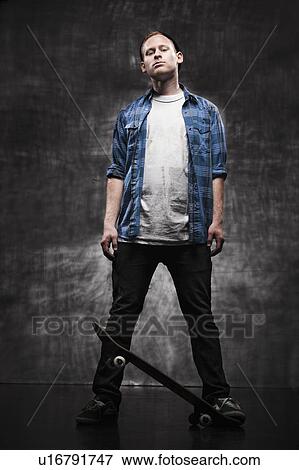 Stock Photo - Male Skateboarder. Fotosearch