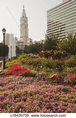 Stock Photography - Office buildings and City Hall. Fotosearch
