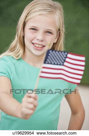 Patriotic Child View Large Photo Image Picture - Patriotic Child. Fotosearch