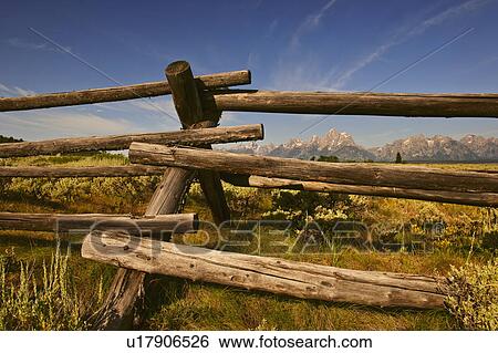Stock Photograph - Ranch fence. Fotosearch