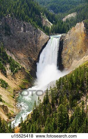 Stock Photo - Scenic mountain waterfalls. Fotosearch