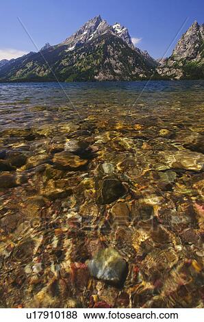 Stock Photo - Scenic view of mountains and river. Fotosearch