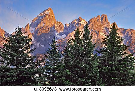 Stock Image - Scenic view of mountains. Fotosearch