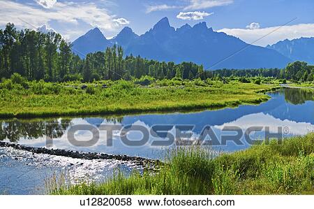 Stock Photo - Scenic view of mountains. Fotosearch