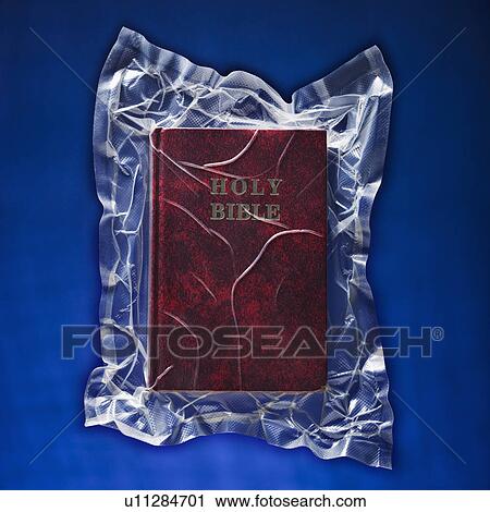 Stock Image - Shrink wrapped bible. Fotosearch