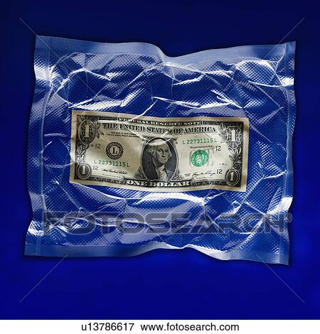 Shrink wrapped dollar bill View Large Photo Image Stock Photo - Shrink wrapped dollar bill. Fotosearch