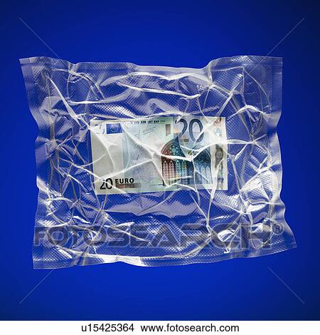 Shrink wrapped Euro View Large Photo Image Picture - Shrink wrapped Euro. Fotosearch