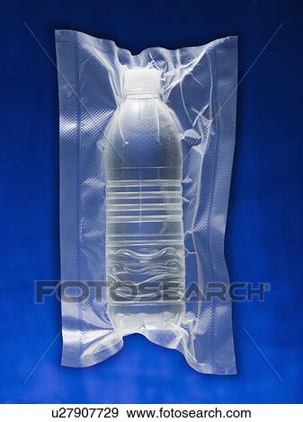 Stock Photo - Shrink wrapped water bottle. Fotosearch