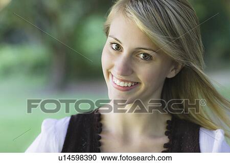 Stock Image - Smiling woman. Fotosearch