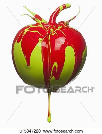 Tomatoe dripping with color View Large Photo Image Stock Image - Tomatoe dripping with color. Fotosearch