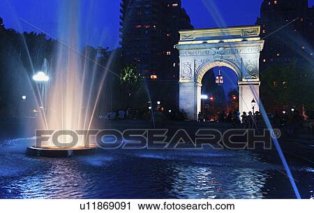 Washington Square Park Arch View Large Photo Image Stock Image - Washington Square Park Arch. Fotosearch