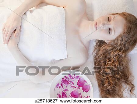 Woman in bed View Large Photo Image Stock Photo - Woman in bed. Fotosearch