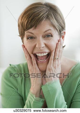 Woman laughing View Large Photo Image Stock Photography - Woman laughing. Fotosearch