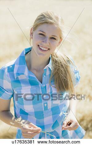 Stock Image - Young woman. Fotosearch
